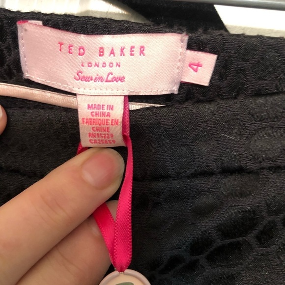 Ted Baker of London 12 black on black alligator embossed dress pants tux stripe - Picture 9 of 15